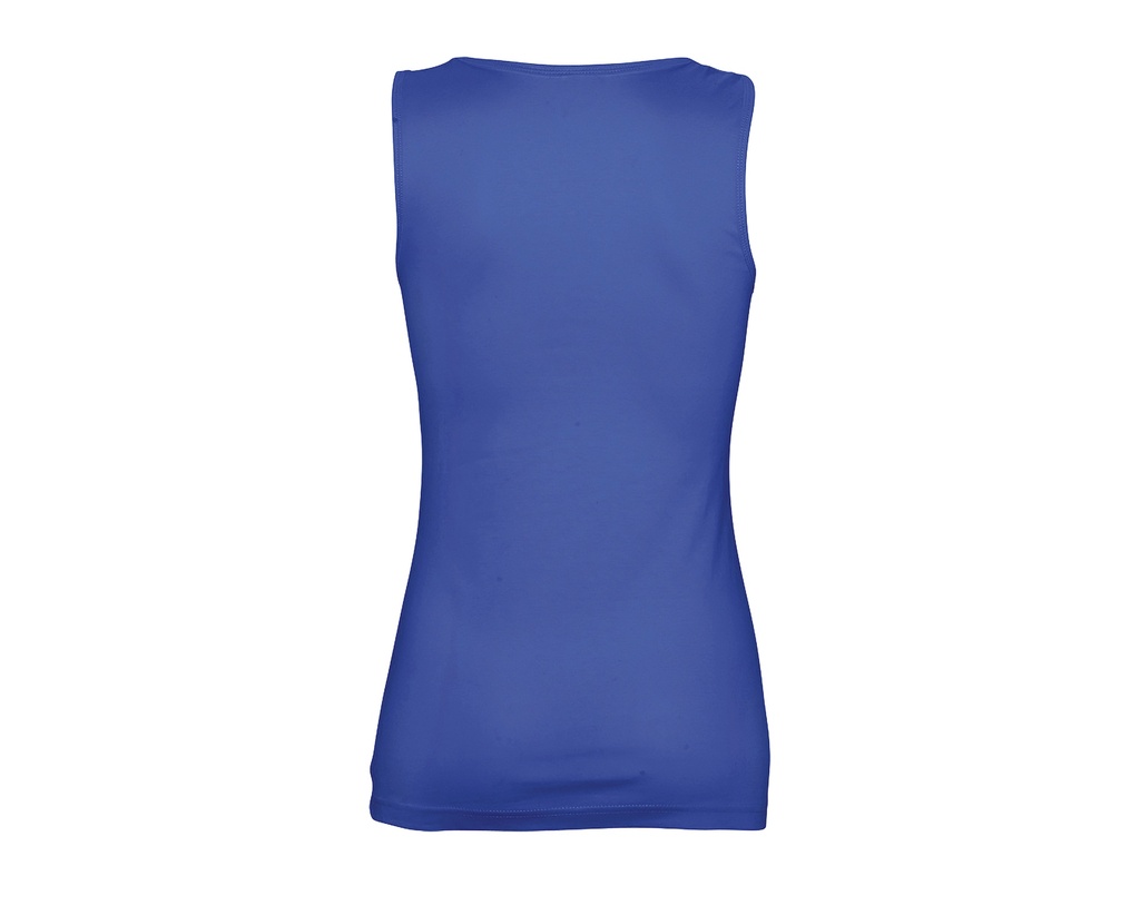 Długa dopasowana koszulka bez rękawów - Royal Blue 241