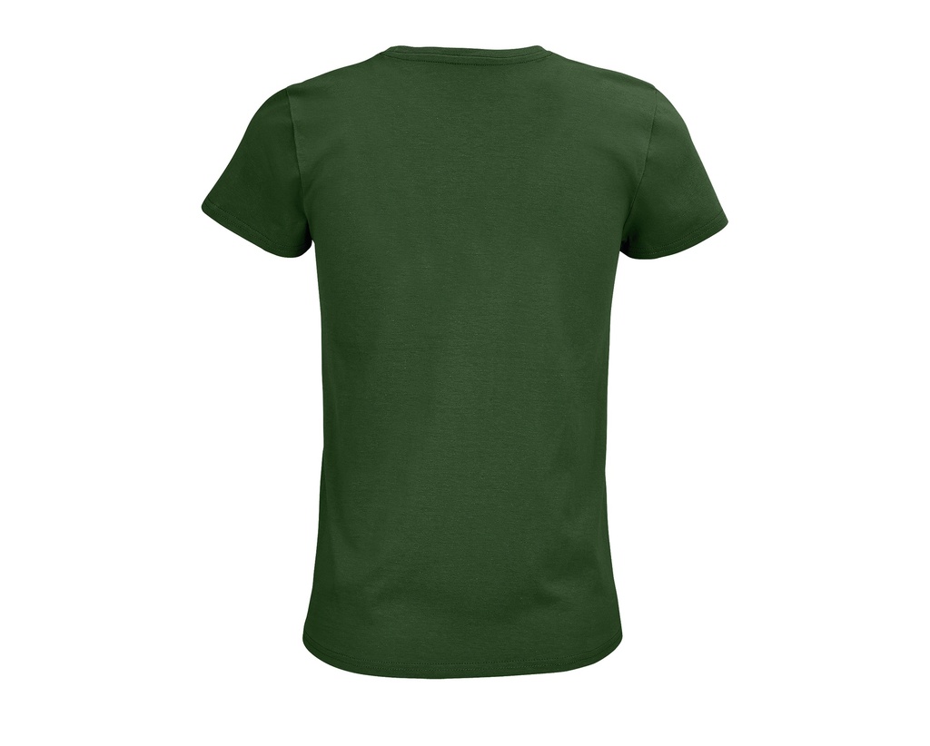 Damski t-shirt bawełniany z okrągłym dekoltem - Bottle Green