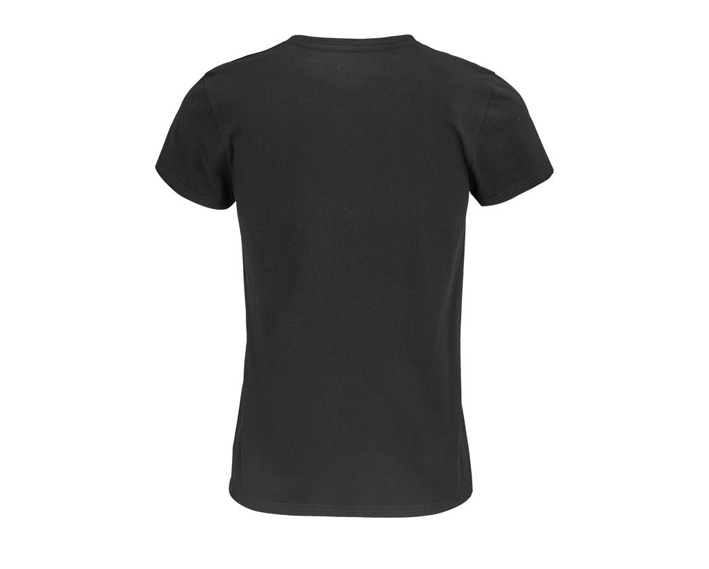 Damski t-shirt bawełniany z okrągłym dekoltem - Deep Black