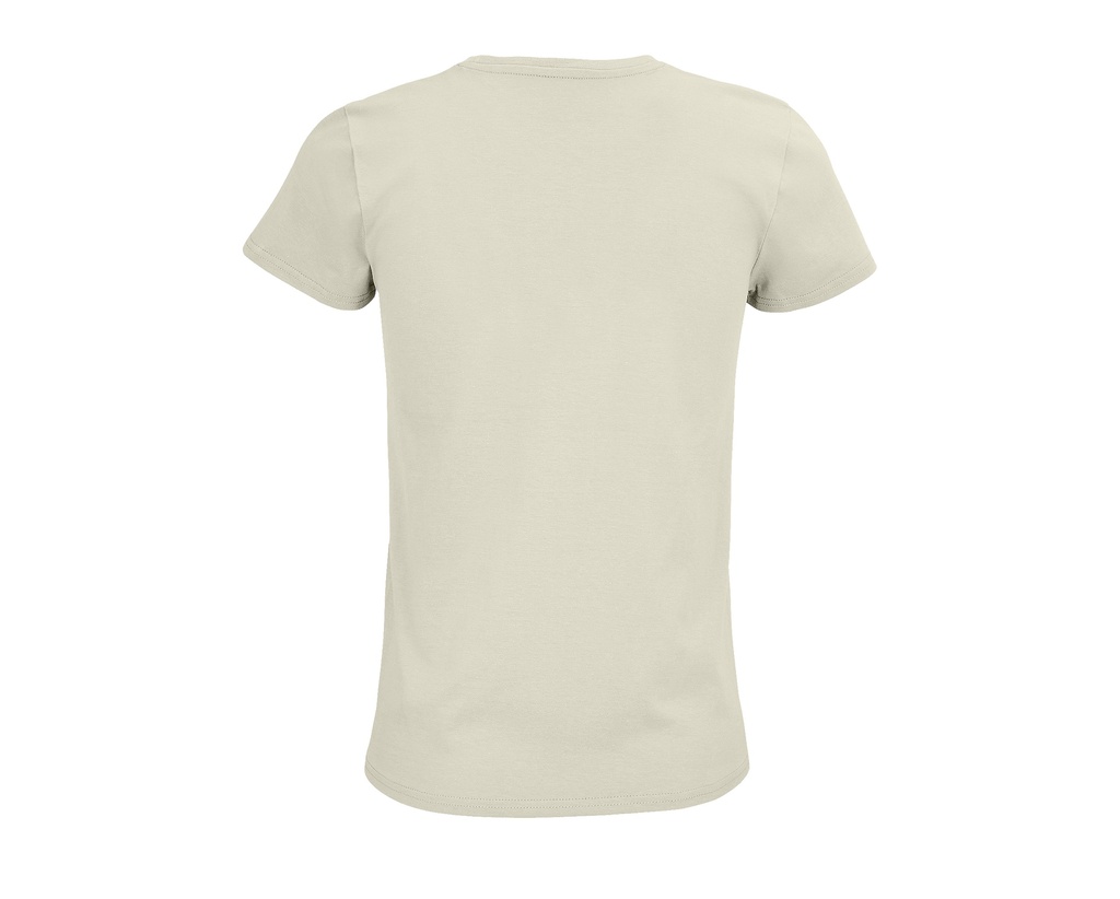 Damski t-shirt bawełniany z okrągłym dekoltem - Natural