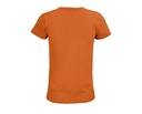 Damski t-shirt bawełniany z okrągłym dekoltem - Orange
