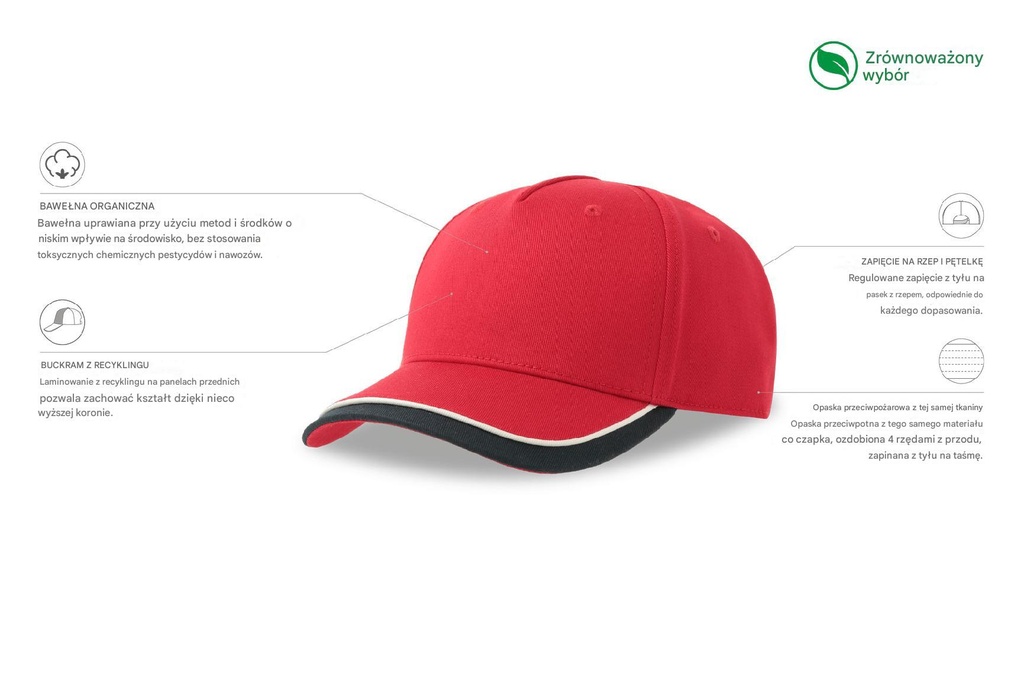 Dziecięca czapka Star-S - Red & Navy