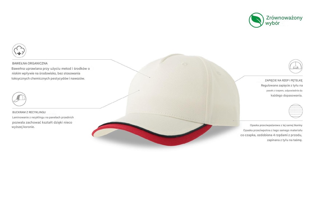 Dziecięca czapka Star-S - White & Red