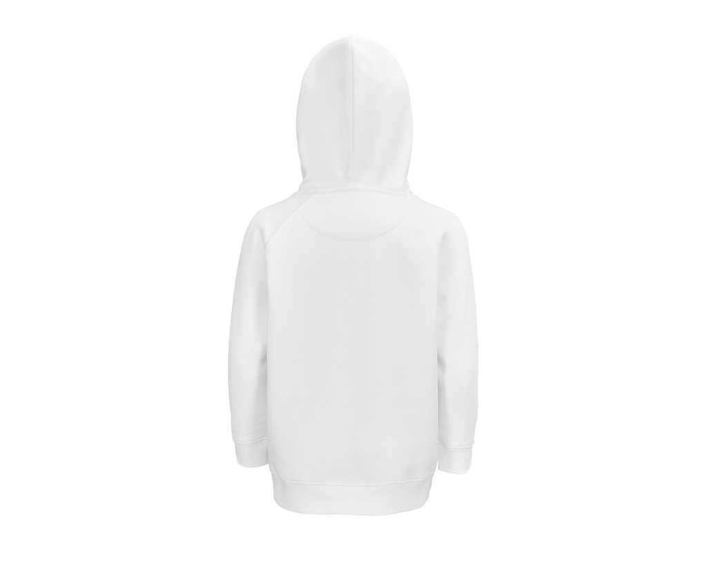 Bluza dziecięca z kapturem i raglanowymi rękawami - White