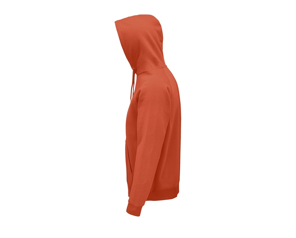 Bluza unisex z kapturem i raglanowymi rękawami - Burnt Orange