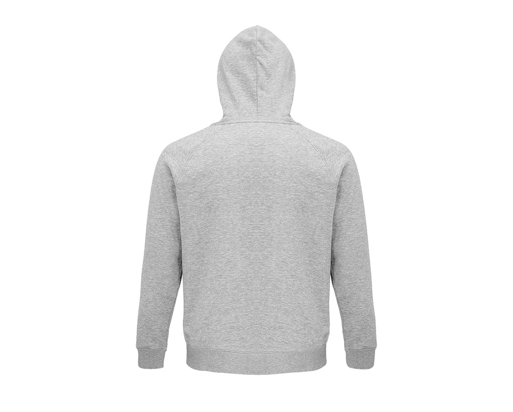 Bluza unisex z kapturem i raglanowymi rękawami - Grey Melange