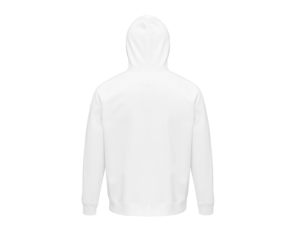 Bluza unisex z kapturem i raglanowymi rękawami - White