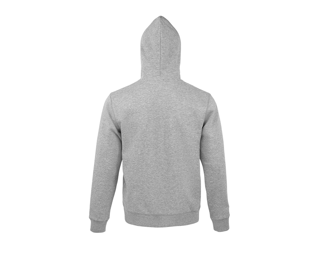 Bluza Męska z Kapturem na Zamek - Heather Grey Melange