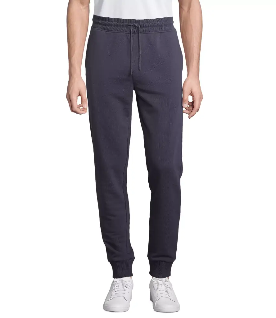 Męskie spodnie dresowe slim z recyklingu - French Navy