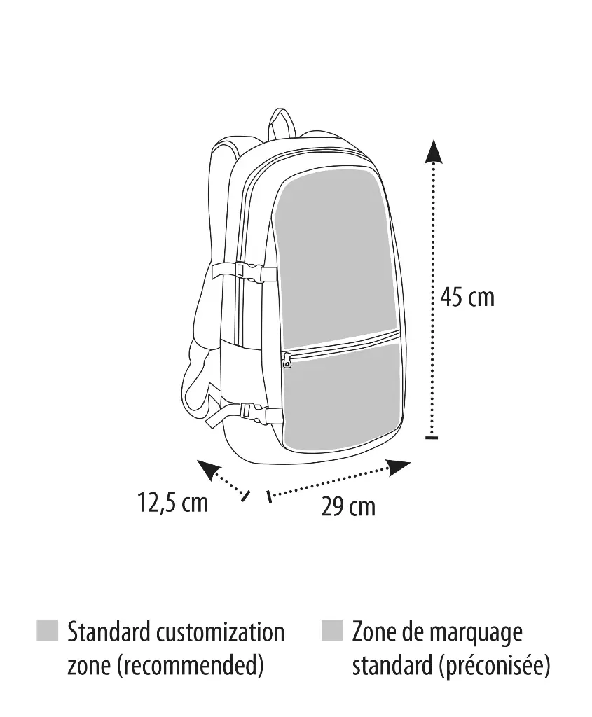 Plecak miejski z przegrodą na laptopa 13L - Black