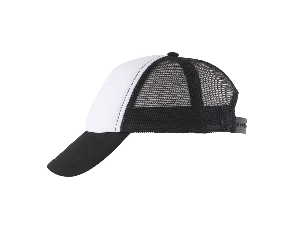 Dziecięca czapka z daszkiem pięciopanelowa - White & Black