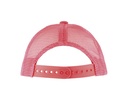 Dziecięca czapka z daszkiem pięciopanelowa - White & Neon Coral