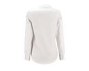 Damska koszula slim w jodełkę z długim rękawem - White