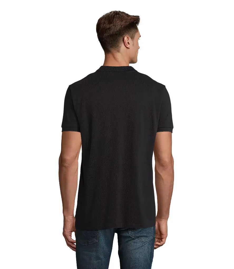 Męska koszulka polo z bawełny organicznej - Black