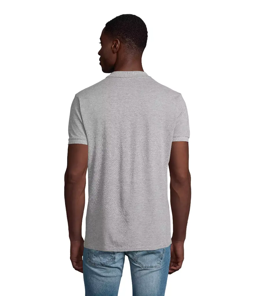 Męska koszulka polo z bawełny organicznej - Grey Melange