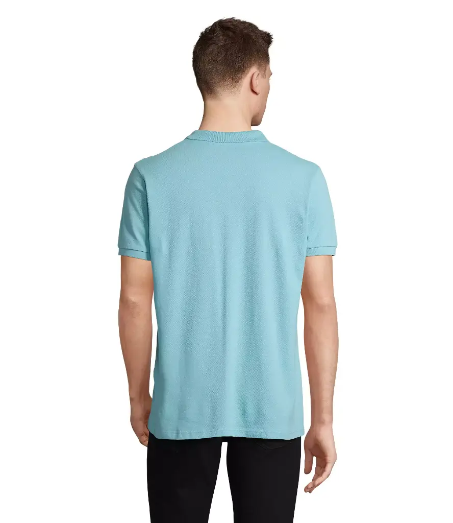 Męska koszulka polo z bawełny organicznej - Pool Blue