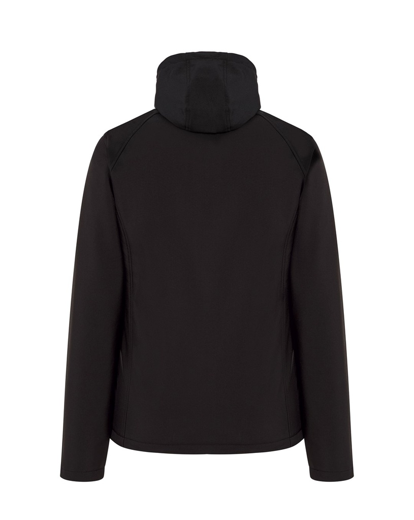 Miękka kurtka softshell z kapturem – Czarna
