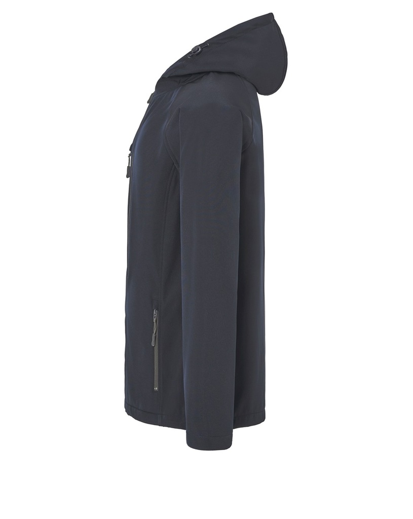 Miękka męska kurtka softshell z kapturem – Navy