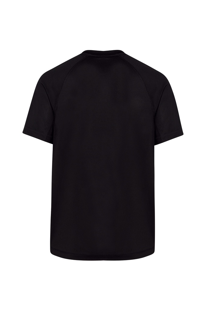 Męski T-shirt Sportowy Slim z Raglanowymi Rękawami - Black