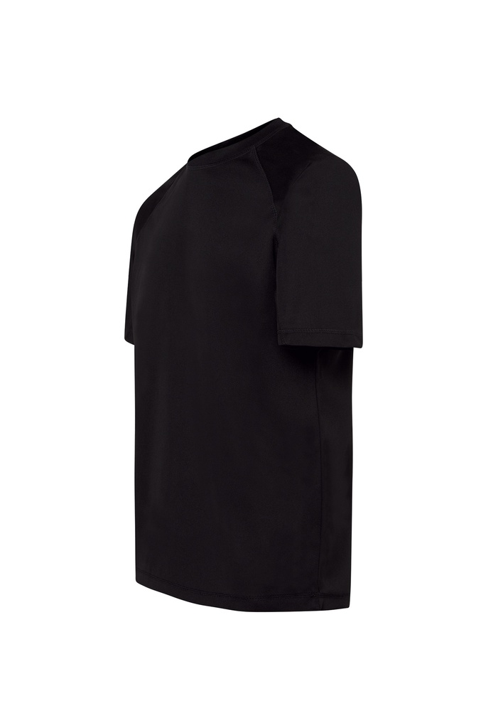 Męski T-shirt Sportowy Slim z Raglanowymi Rękawami - Black