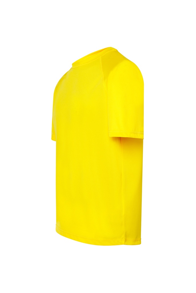 Męski T-shirt Sportowy Slim z Raglanowymi Rękawami - Gold