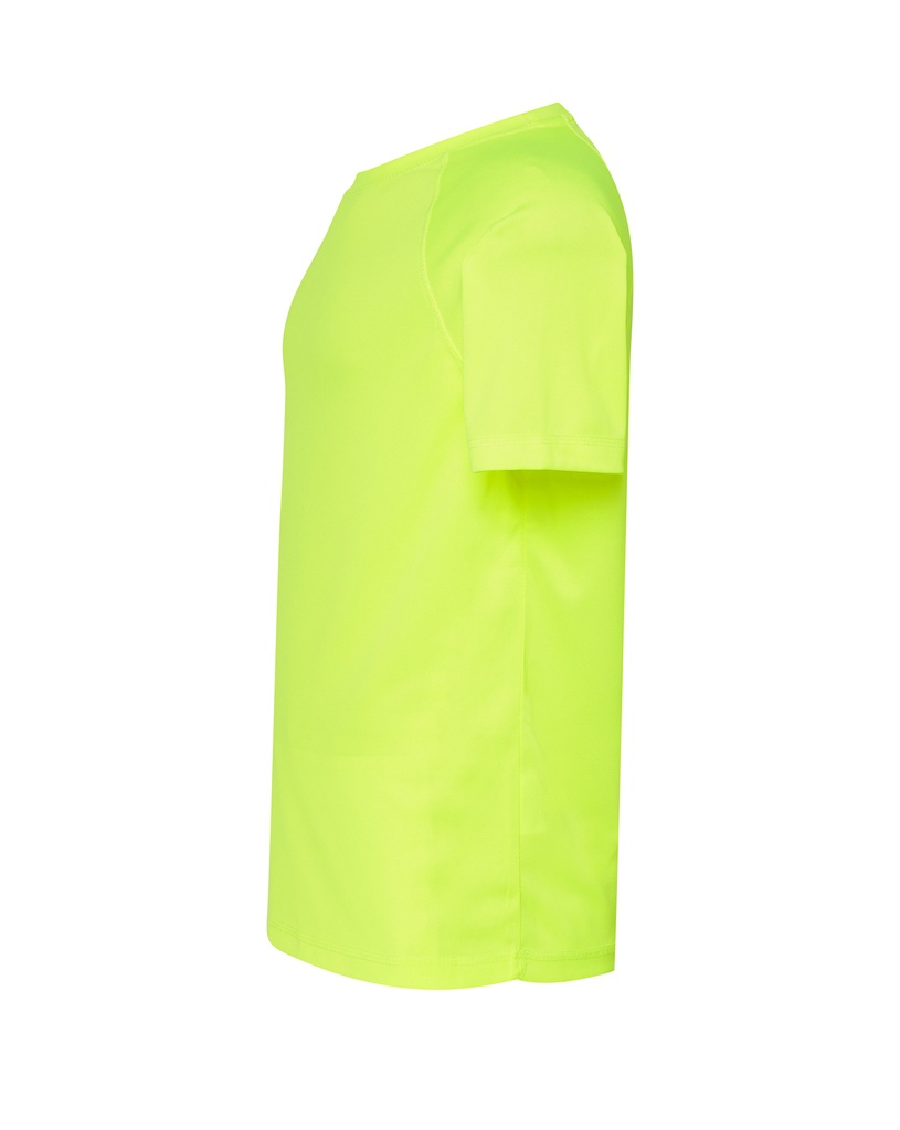 Męski T-shirt Sportowy Slim z Raglanowymi Rękawami - Gold Fluor