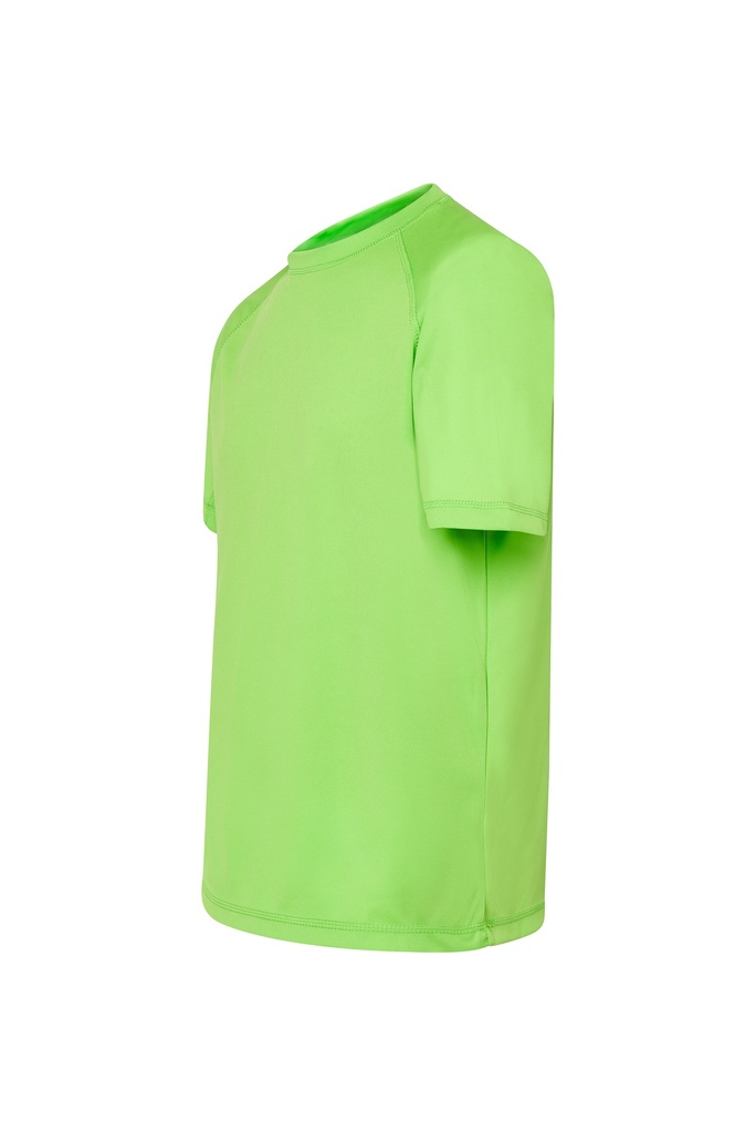 Męski T-shirt Sportowy Slim z Raglanowymi Rękawami - Lime
