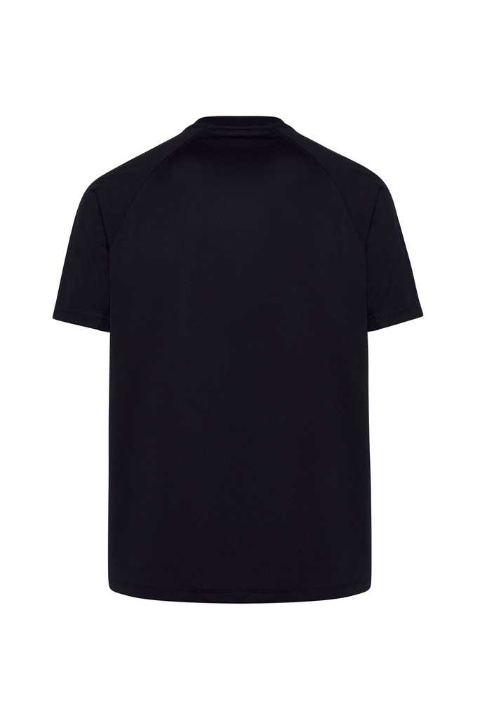 Męski T-shirt Sportowy Slim z Raglanowymi Rękawami - Navy