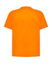 Męski T-shirt Sportowy Slim z Raglanowymi Rękawami - Orange Fluor