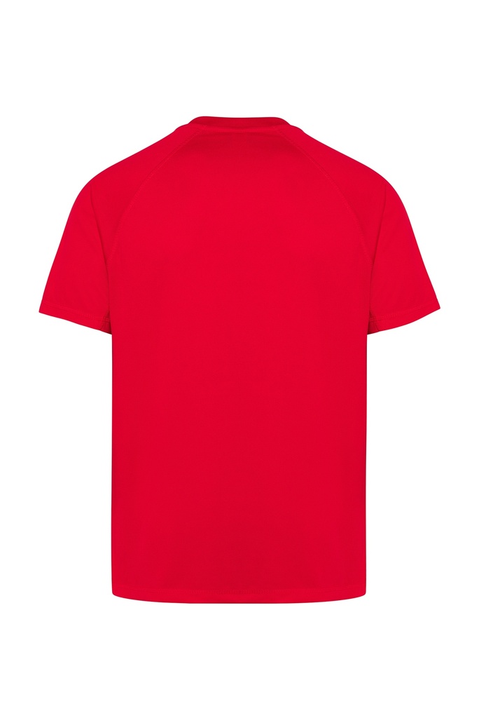 Męski T-shirt Sportowy Slim z Raglanowymi Rękawami - Red