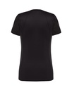 Damski t-shirt sportowy slim, krótki rękaw - Black