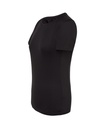 Damski t-shirt sportowy slim, krótki rękaw - Black