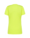 Damski t-shirt sportowy slim, krótki rękaw - Gold Fluor
