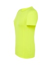 Damski t-shirt sportowy slim, krótki rękaw - Gold Fluor