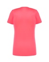 Damski t-shirt sportowy slim, krótki rękaw - Fuchsia Fluor