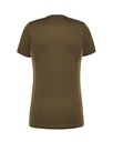 Damski t-shirt sportowy slim, krótki rękaw - Khaki