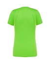 Damski t-shirt sportowy slim, krótki rękaw - Lime Fluor