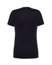 Damski t-shirt sportowy slim, krótki rękaw - Navy
