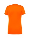 Damski t-shirt sportowy slim, krótki rękaw - Orange Fluor
