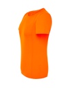 Damski t-shirt sportowy slim, krótki rękaw - Orange Fluor
