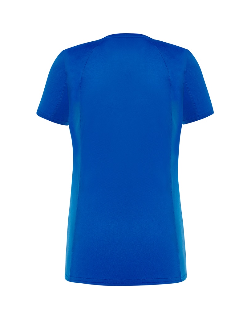 Damski t-shirt sportowy slim, krótki rękaw - Royal Blue