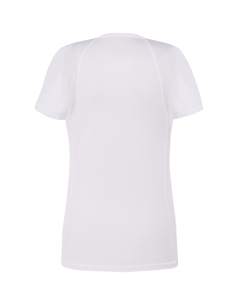 Damski t-shirt sportowy slim, krótki rękaw - White