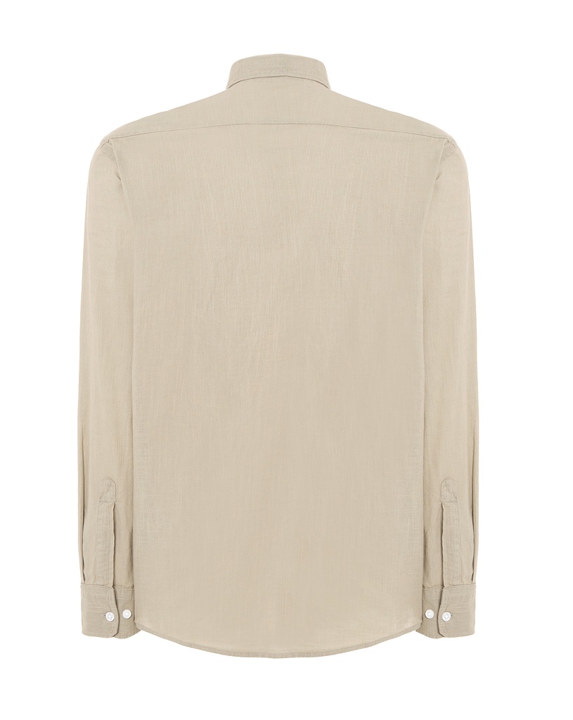 Koszula bawełniana z długim rękawem - Brown