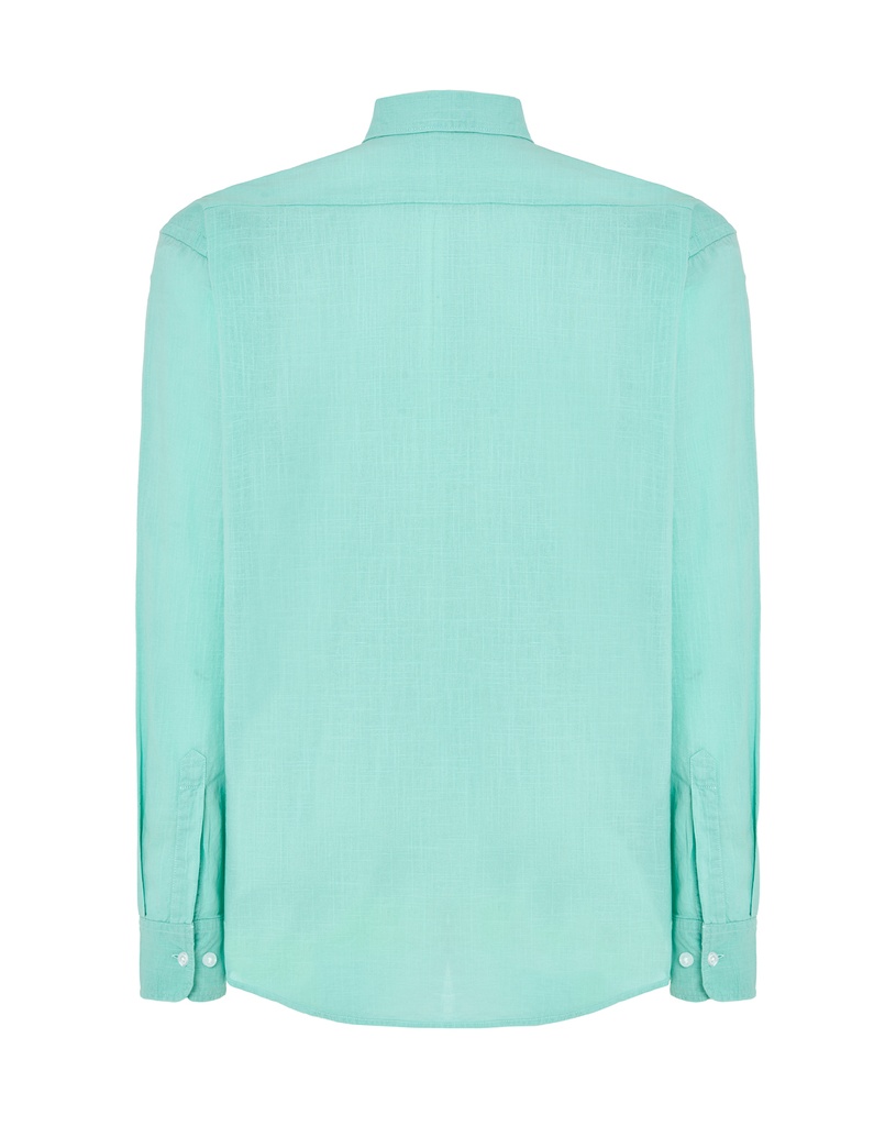 Koszula bawełniana z długim rękawem - Mint Green