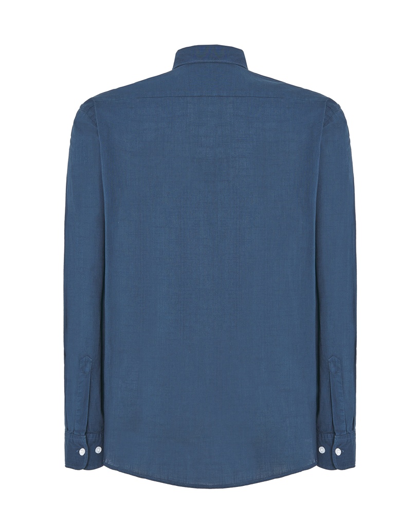 Koszula bawełniana z długim rękawem - Navy