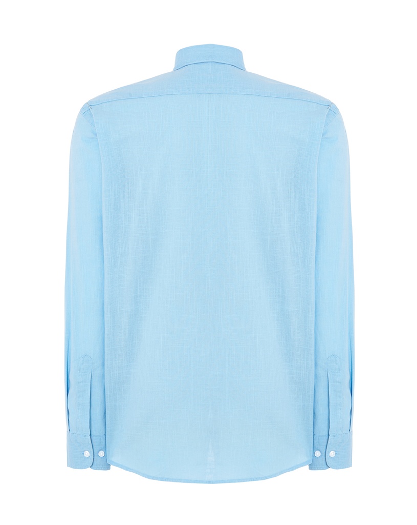 Koszula bawełniana z długim rękawem - Sky