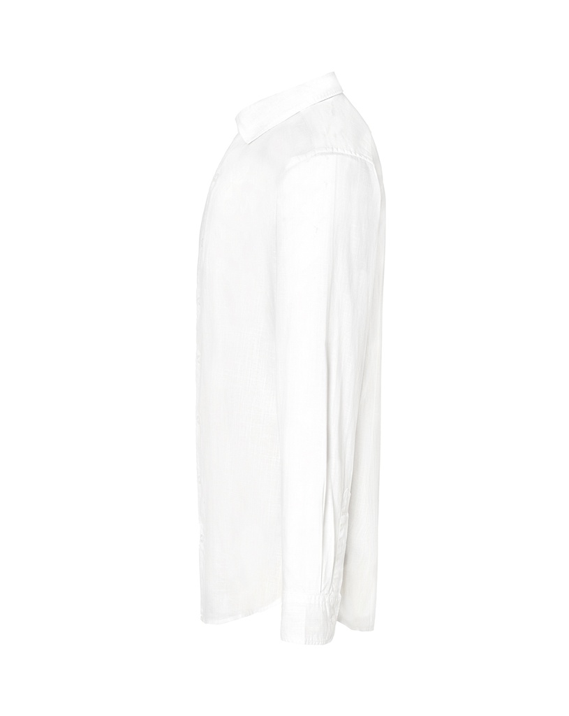 Koszula bawełniana z długim rękawem - White