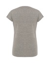 Damski T-shirt Slim z Krótkim Rękawem - Grey Melange