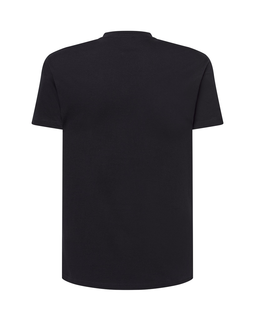 T-shirt slim z dekoltem V, krótki rękaw - Black