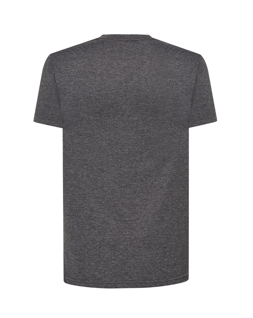 T-shirt slim z dekoltem V, krótki rękaw - Charcoal Heather